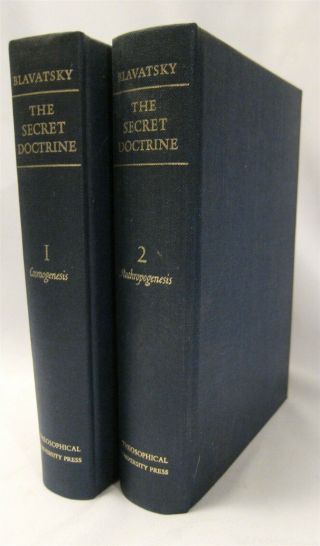 The Secret Doctrine H.  P.  Blavatsky Vol.  I & 2 Cosmogenesis/anthropogenesis 1970