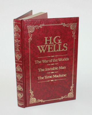 H.  G.  Wells War Of The Worlds Invisible Man Time Machine Longmeadow Press Leather