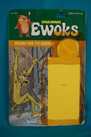 Star Wars Card Back Only Ewoks Tv Series Dulok Scout 4 - Vintage Moc Carded