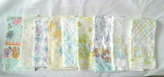 9 Vintage Baby Blankets Riegel Dundee Gerber Unisex All With Flaws