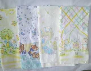 9 Vintage Baby Blankets Riegel Dundee Gerber Unisex ALL WITH FLAWS 3