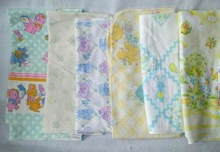 9 Vintage Baby Blankets Riegel Dundee Gerber Unisex ALL WITH FLAWS 4