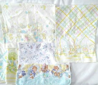 9 Vintage Baby Blankets Riegel Dundee Gerber Unisex ALL WITH FLAWS 5