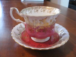 Vintage Royal Albert " Regal Series Pink " Teacup & Saucer Bone China England