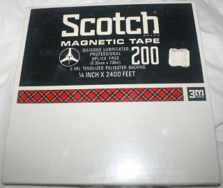 Reel To Reel Tape Scotch Magnetic Tape 200 7 " 1/4 Inch X 2400 Feet Nib