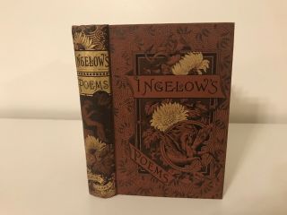 1896 The Poetical Of Jean Inglelow Ilustrated Fine Binding Gilded Edges