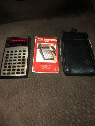 Texas Instruments Ti - 30 Calculator With Case Vintage And