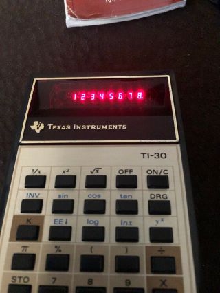 Texas Instruments TI - 30 Calculator with Case VINTAGE and 2
