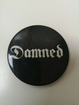 Vintage The Damned Large Metal Pin Badge