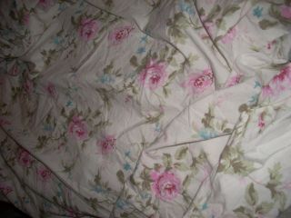 Vintage - look Full Standard Fitted Sheet Floral Design 100 Cotton ' Orvis ' EUC 2