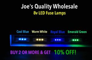 Buy (15) Get (5) - Blue/white 8v Led Fuse Lamps - Ba2000/ca3000/sansui/qr4500 6500