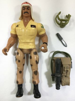 1985 Rambo Vintage Nomad Enemy Figure W/ Backpack & Acc Coleco S.  A.  V.  A.  G.  E.
