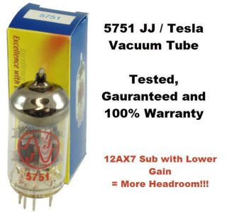 5751 Jj / Tesla Vacuum Tube - Ultra Low Noise - Lower Gain 12ax7 Sub