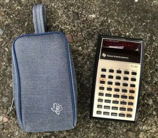 Vintage Texas Instruments Ti - 30 Slide Rule Calculator With Case 1976 Model