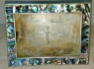 Vintage Alpaca Mexico Abalone Picture Frame 6 X 4 1/2