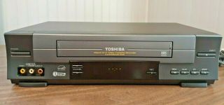 Toshiba W - 528 4 Head Vcr Vhs Player Recorder 1 Minute Rewind