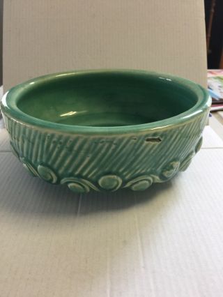 Vintage Mccoy Art Pottery Aqua Blue Green 7” Planter