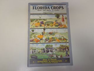 Florida Crops – What And When To Plant 1941 Wwii Agriculture Illustrated Fruits