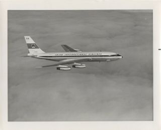 Large Vintage Photo - Aer Lingus Boeing 707 Ei - Ala In - Flight