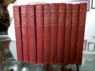 The Complete Of Edgar Allen Poe - All 10 Volumes Complete Set - - 1902