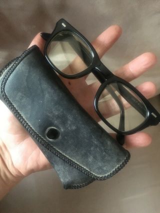Vintage Uss Military Safety Glasses Black Frame Served In Uss Okinawa