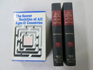 1965,  The Secret Societies Of All Ages And Countries,  Charles William Heckethorn