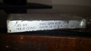 Western Electric.  25 MF 142 - B Cond.  Oil Capacitor 2