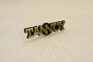 4 X Tannoy Plastic Golden Logo Emblem Badge