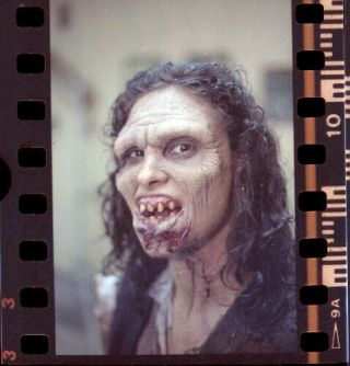 Ha22h Vintage Day Of The Dead Horror Movie Makeup Art Teeth Flesh Negative Photo