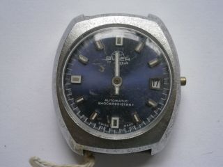 Vintage Gents Wristwatch Buler Automatic Watch Spares Bfg 158 Swiss