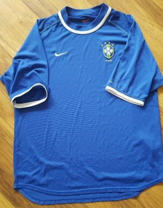 Brazil Vtg Nike Football Shirt Jersey Large L