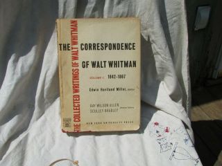 Vintage,  The Correspondence Of Walt Whitman,  Vol.  1,  1842 - 1867,  Acw Period