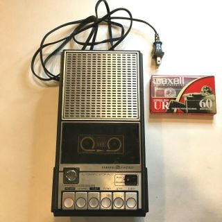 Vintage General Electric 3 - 5105c Cassette Tape Player Recorder With One Tape