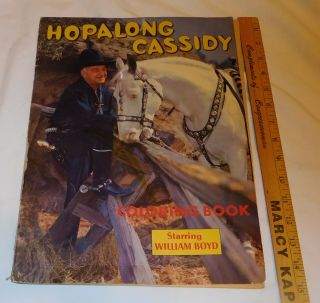 Vintage Hopalong Cassidy Coloring Book Starring William Boyd 1950,  Western Cowboy