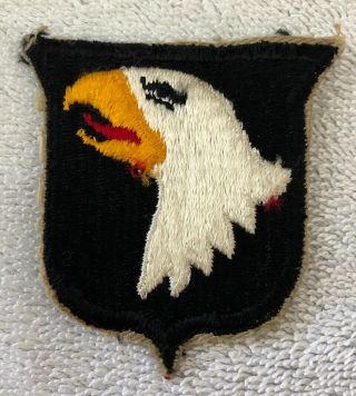 Vintage WWII US Army 101st Airborne Screaming Eagle Patch 3