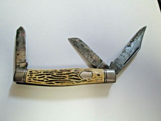 Vintage Imperial Prov.  Ri Usa 3 - Blade Folding Pocket Knife