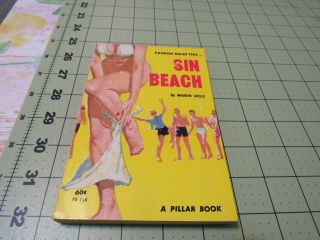Sin Beach By Andrew Shole Pillar Book Pulp Era Sleaze Gga Cover