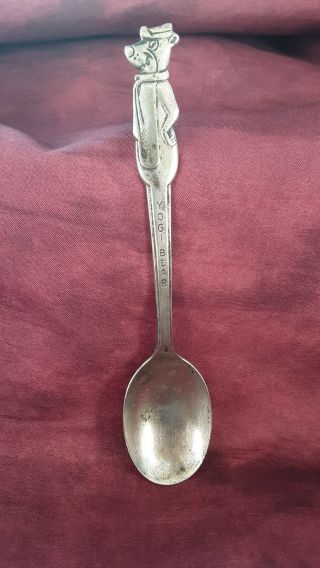 Vintage Silver Plate Spoon Yogi Bear H.  B.  P.  Old Company Plate Is 6 " Long