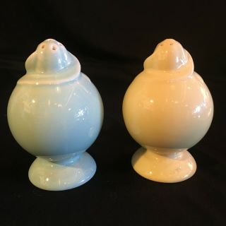 Vintage Ts&t Lu - Ray Pastels Salt & Pepper Shakers (no Stoppers) Green & Yellow