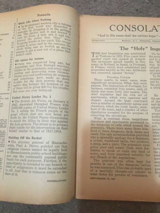 Orig Consolation (Awake) Sept 16,  1942 Convention Jehovah ' s Witnesses Watchtower 2