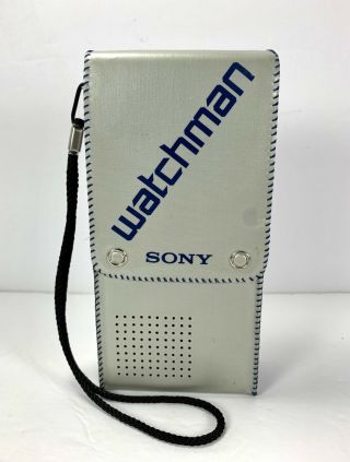 VINTAGE Sony Watchman Portable Analog TV w/ Case - Model FD - 20A 1983 3