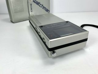 VINTAGE Sony Watchman Portable Analog TV w/ Case - Model FD - 20A 1983 8