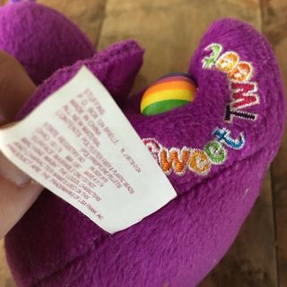 Vintage LISA FRANK SWEET TWEET PLUSH Purple Duck Bean Stuffed Animal Rainbow 4