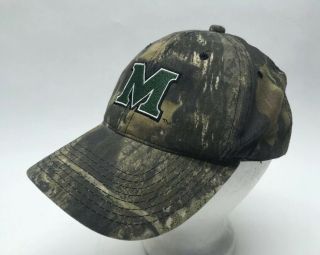 Starter Vtg Marshall University Thundering Herd Strapback Camo Hat Cap Sz Osfm
