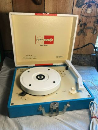 Vintage Imperial " Party Time " Model 100 Phonograph Record Player