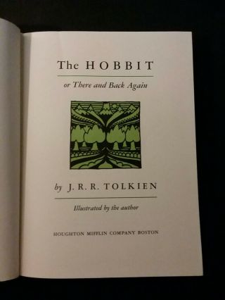 The Hobbit by J.  R.  Tolkien Sixth Printing Collector ' s Ed.  In Slipcase 1966 4
