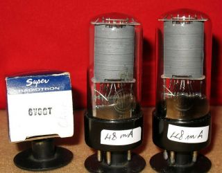 6v6 Gt Matched Pair Power Tubes.  1970 