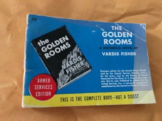 The Golden Rooms By Vardis Fisher - Armed Services Edition Paperback 713