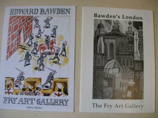 Two Edward Bawden Leaflets From Fry Art Gallery Saffron Walden 2001 & 2011 31a