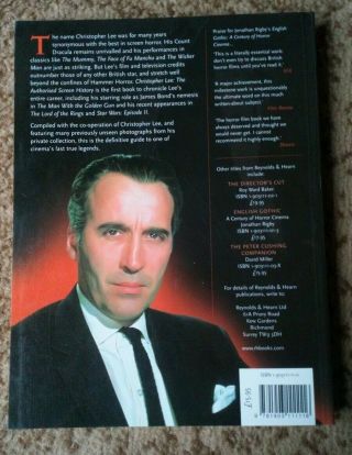 CHRISTOPHER LEE Authorised Screen History SIGNED Lord of the Rings James Bond 3